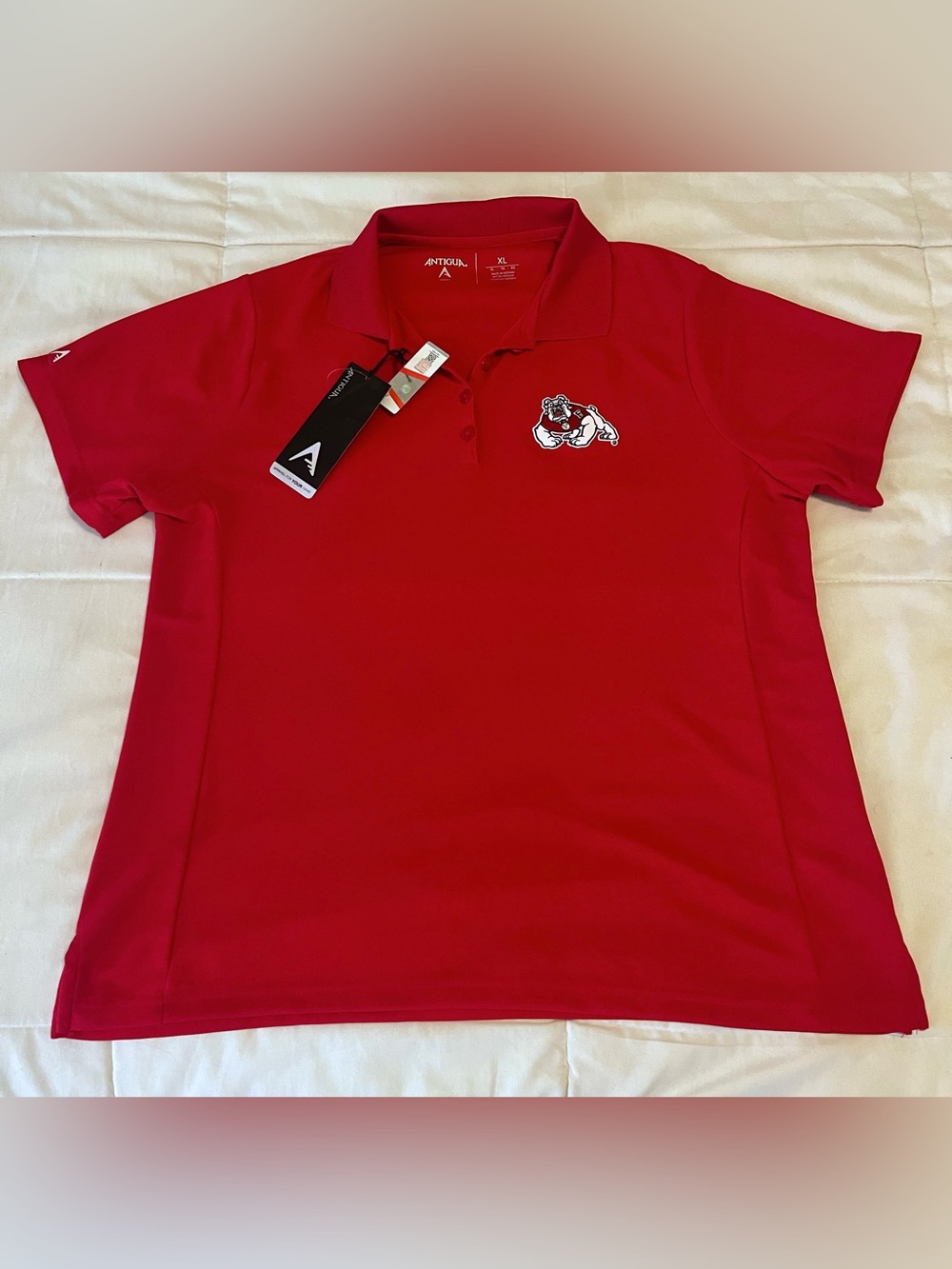 Antigua Red Fresno State Red Legacy Pique Polo Shirt Women’s size xl nwt